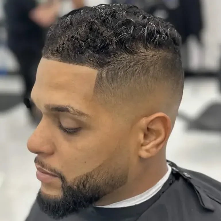 Crew cut style men's haircut
